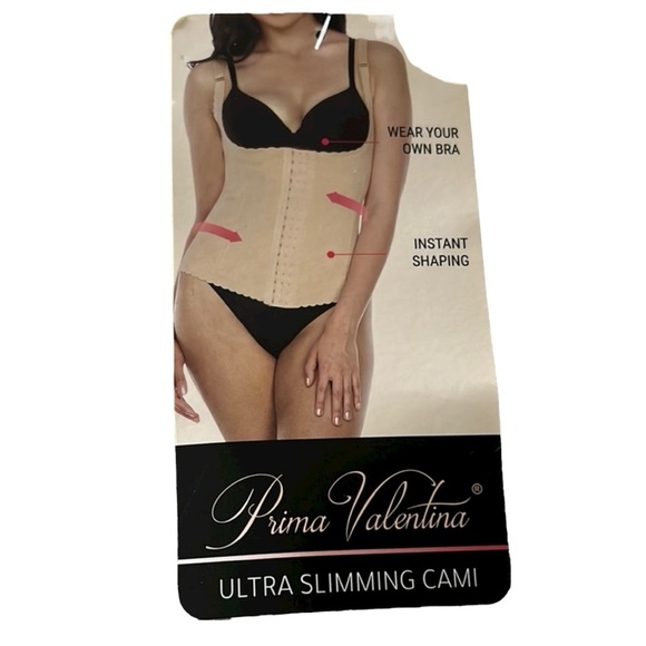 Prima Valentina Ultra Slimming Cami | Shaping Tank Top | Nude Beige 1X - Picture 6 of 9